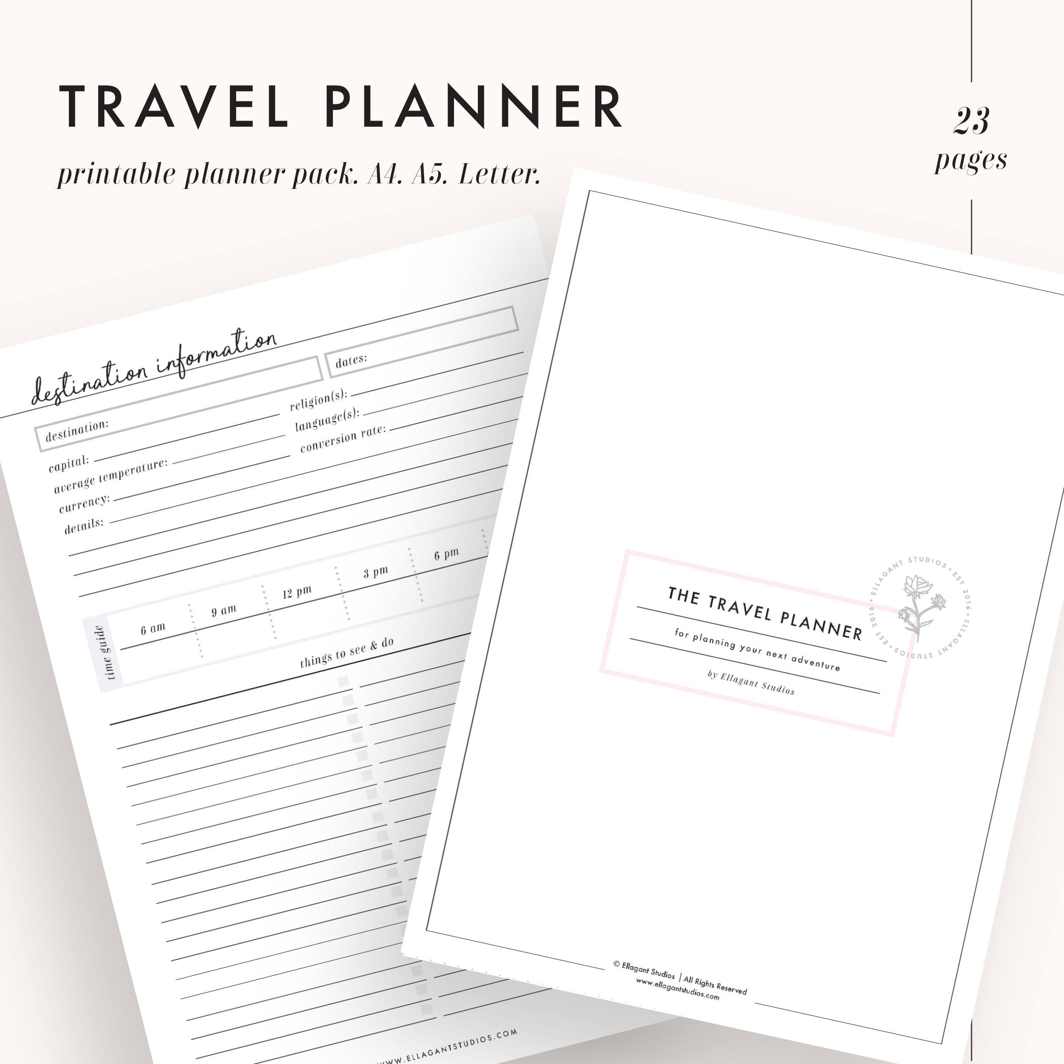 Travel planner vacation planner trip planner travel Etsy