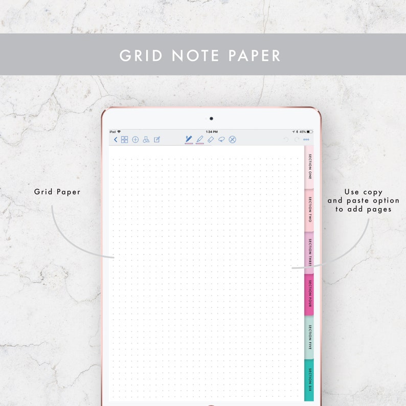 Goodnotes Notebook Tabbed Notebook Digital Notebook Tablet Etsy