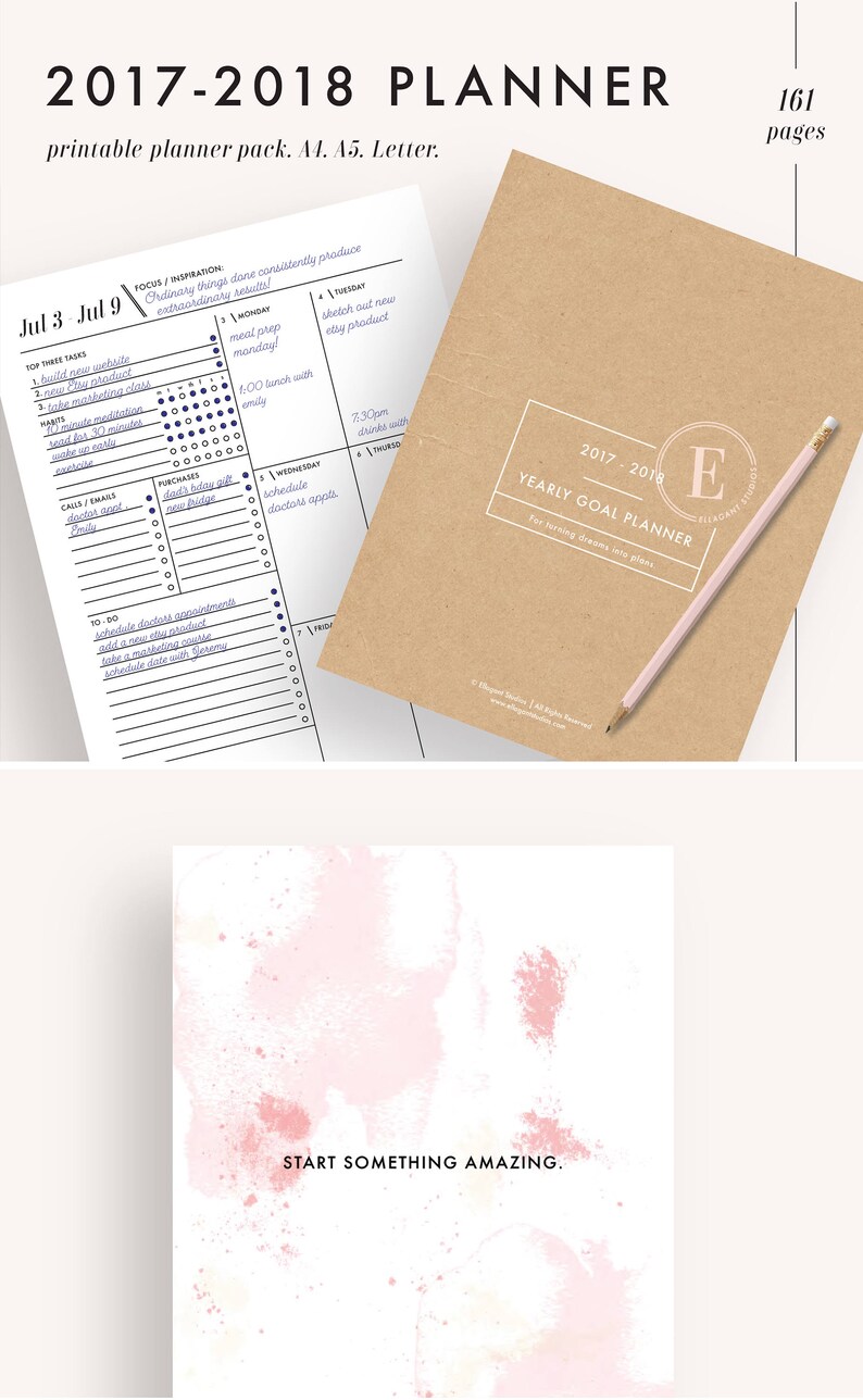 2017 2018 planner printable