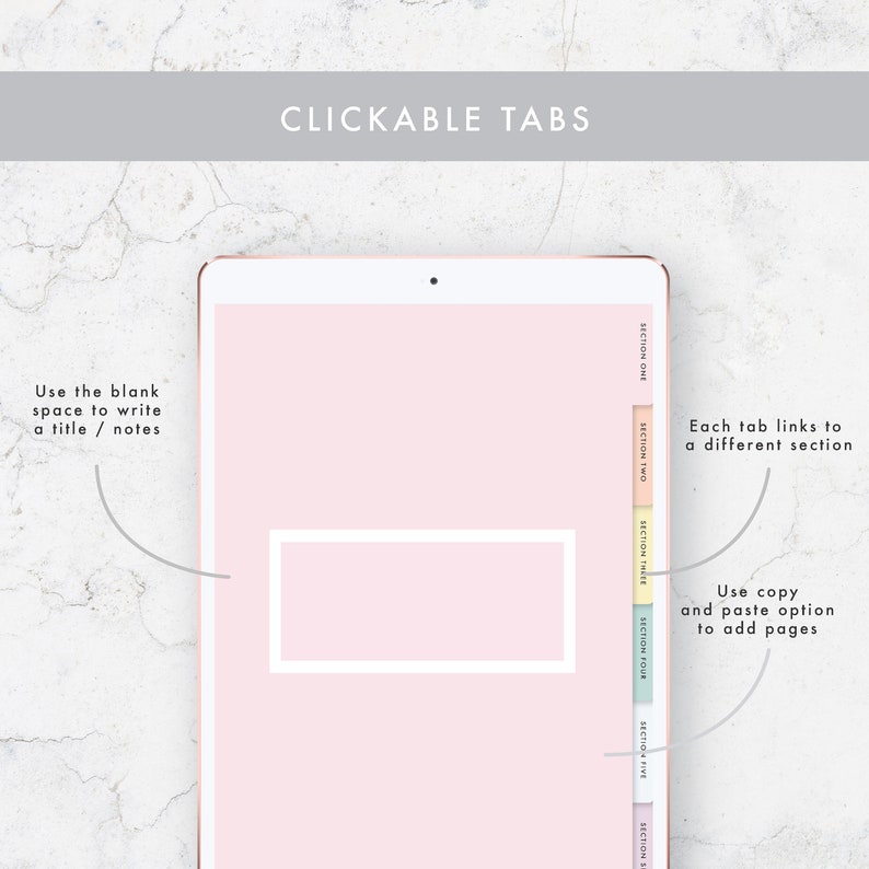 Digital Notebook Goodnotes Template Goodnotes Notebook Etsy