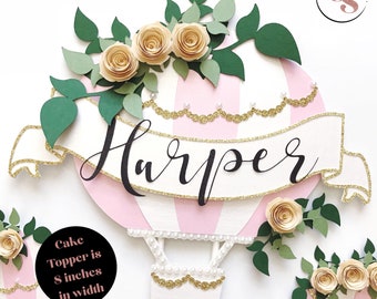 Hot Air Balloon Cake Topper Etsy Hot Air Balloon Cake Topper Etsy