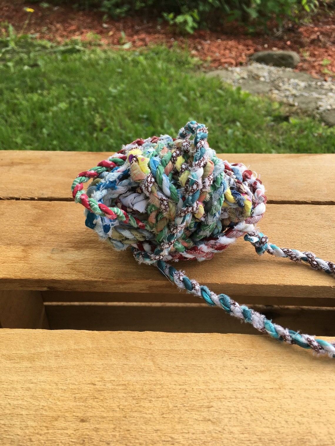 Fabric Scrap Twine Rag Rope Handmade Fabric Cord Hand Etsy