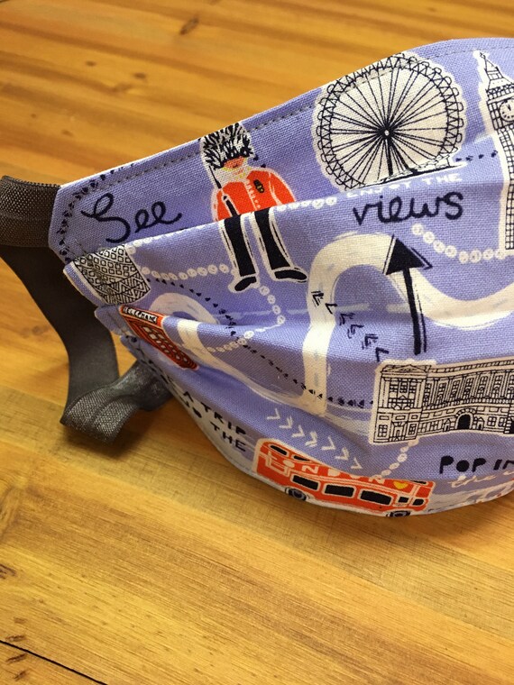 London Themed Face Mask London Face Mask Britain Face Mask Etsy