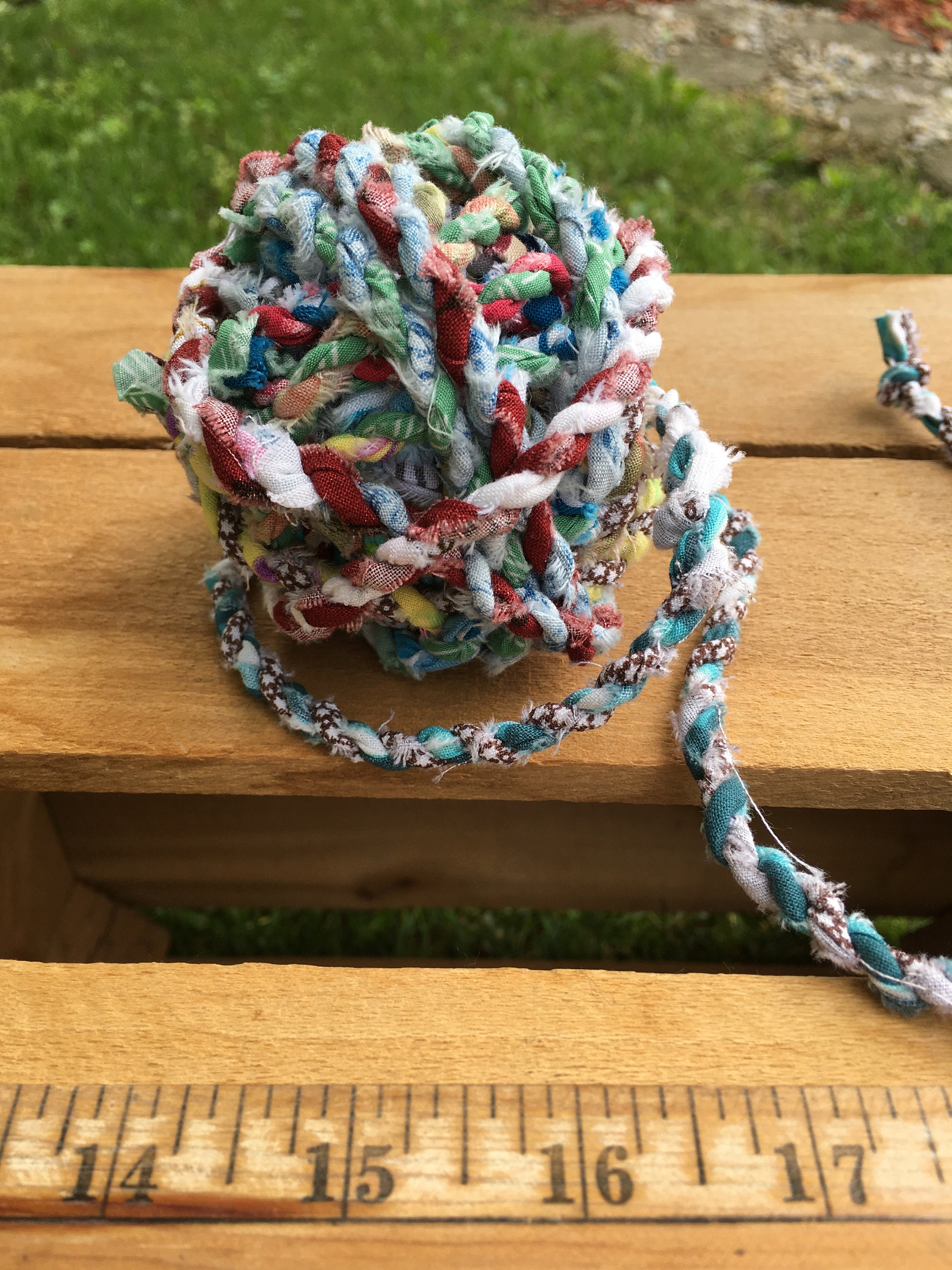 Fabric Scrap Twine Rag Rope Handmade Fabric Cord Hand Etsy
