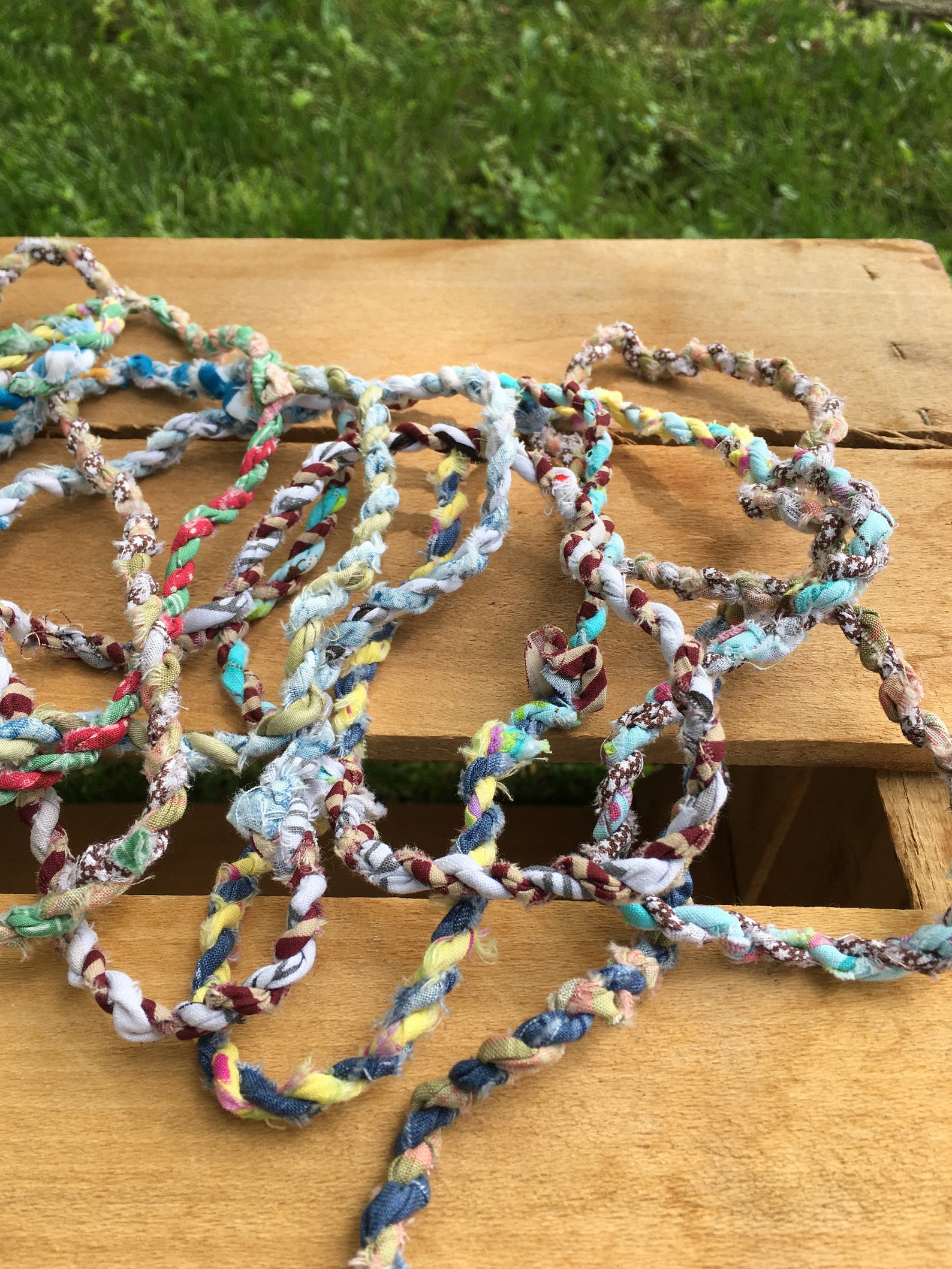 Fabric Scrap Twine Rag Rope Handmade Fabric Cord Hand Etsy