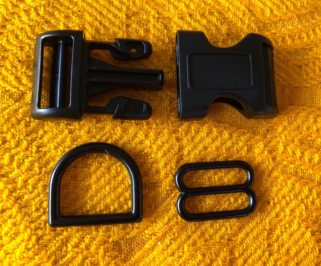 Dog Collar Kit, DIY 1 Inch 2.5cm Dog Collar Kit, Black Hardware Etsy