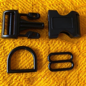 Dog Collar Kit, DIY 1 inch (2.5cm)  Dog Collar Kit, Black Hardware