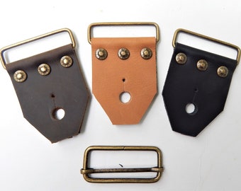 Guitar Strap Kits, Vintage Style Rivets, Choice of Hardware and Leather Colour
