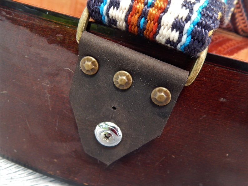 Handwoven Guitar Strap Vintage Style Quality Leather Guitar Etsy