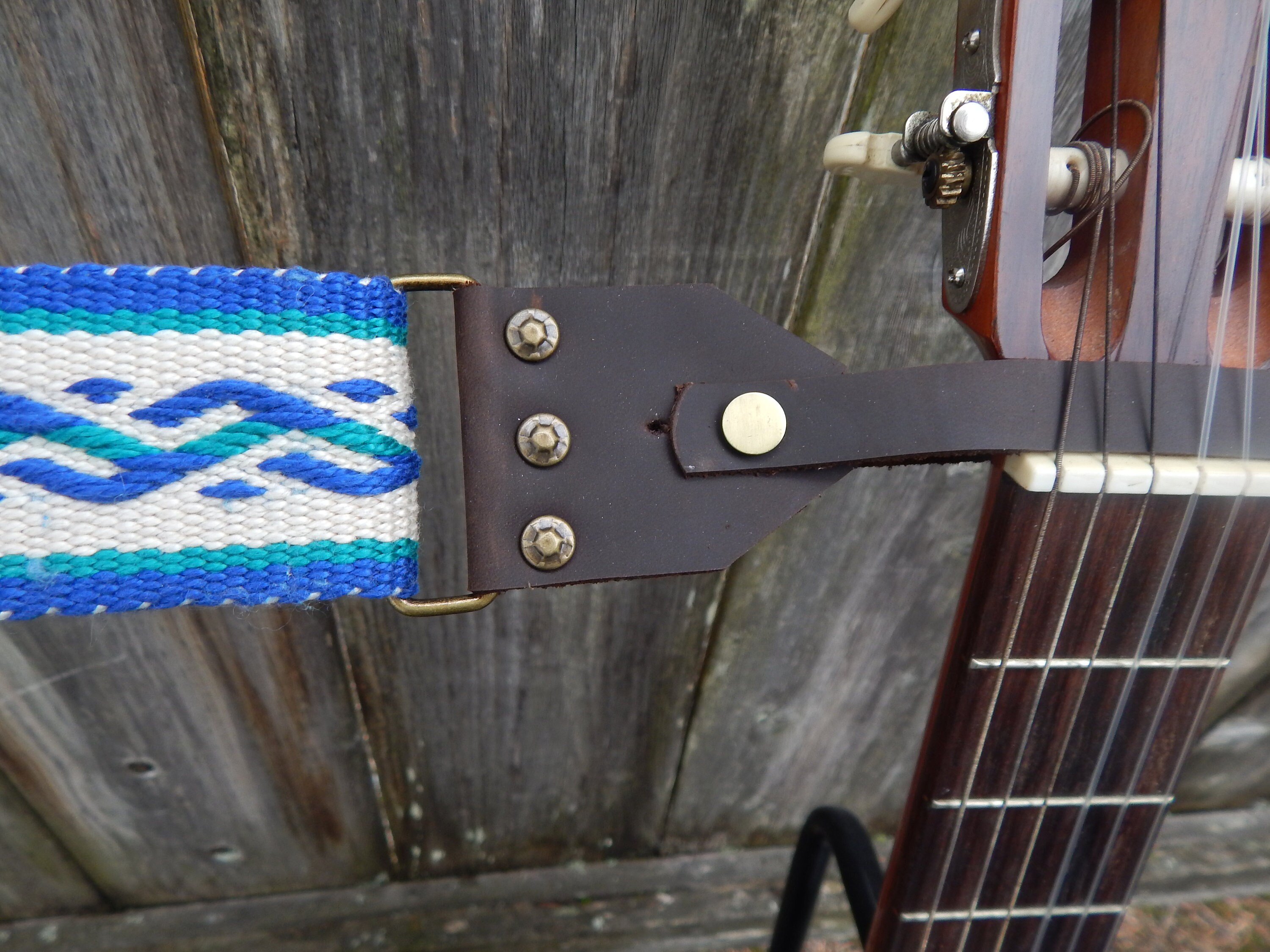 Deluxe Guitar Strap Kit Banjo Strap Kit Best Brown Leather Etsy