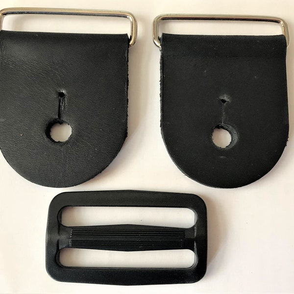Guitar Strap Kit, Quality Leather Ends,  Choice of Hardware