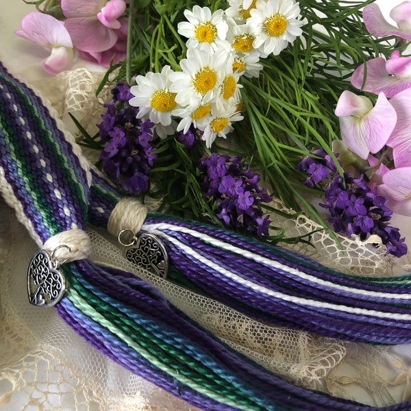 Custom Handfasting Cords, Handwoven Cotton, Beautiful Blend of Colors and Patterns, Awaits Your Custom Colors