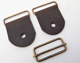 Guitar Strap Kit, Quality Leather Ends,  Choice of Hardware