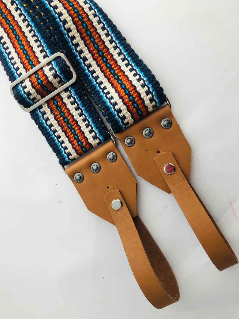 Handwoven Guitar Strap Vintage Style Quality Leather Guitar Etsy