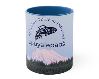 Puyallup Tribe - Accent Coffee Mug, 11oz