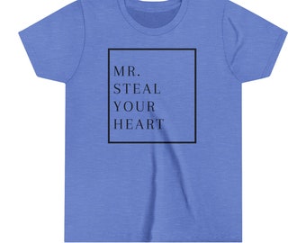 Mr. Steal Your Heart - Valentine's Day Youth Short Sleeve Tee Clothing