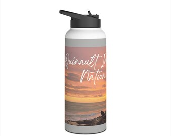 Quinault Indian Nation - Ocean Stainless Steel Water Bottle, Standard Lid