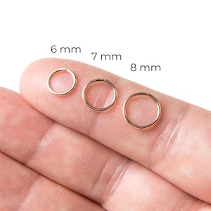 Hoop Earring Set - Rose Gold Filled Hoop Earrings - Small Hoop Earrings - 14k Rose Gold Filled - Huggie Hoop Earrings - 6mm, 7mm, 8mm