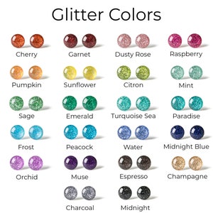 Build Your Own Four Pair Stud Earring Set Colorful Dot Earrings Resin ...