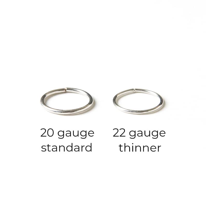 silver hoop earrings set of 2