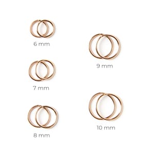 Rose Gold Creolen - Kleine Creolen - Mini Creolen - 14k Rose Gold Filled Creolen - Rose Gold Huggie Creolen