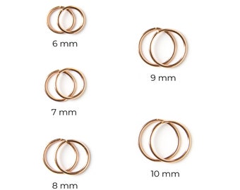 Rose Gold Hoop Earrings - Small Hoop Earrings - Mini Hoop Earrings - 14k Rose Gold Filled Hoops - Rose Gold Huggie Hoop Earrings