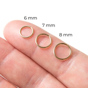 Hoop Earring Set - 14k Gold Filled Hoop Earrings - Small Hoop Earrings - Mini Gold Filled Hoops - Gold Huggie Hoop Earrings - 6mm, 7mm, 8mm