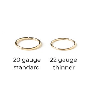 Hoop Earring Set Gold Filled Hoop Earrings Small Hoop Earrings Mini 14k Gold Filled Hoops Gold Huggie Hoop Earring 8mm, 9mm, 10mm image 2