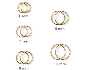 Mini Gold Hoops - Small Hoop Earrings - 14k Gold Filled Hoops - Tiny Hoop Earrings - Gold Huggie Hoop Earrings - Gold Hoop Earrings