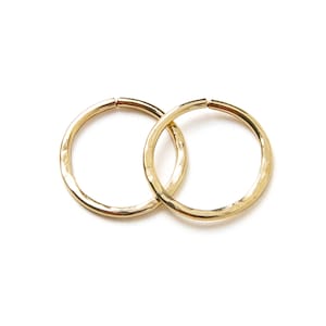 Mini Hammered Gold Hoops - Small Hoop Earrings - 14k Gold Filled Hoops - Tiny Hoop Earrings - Gold Huggie Hoop Earrings - Gold Hoop Earrings
