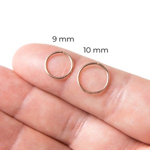 Hoop Earring Set - Rose Gold Hoop Earrings - Small Hoop Earrings - 14k Rose Gold Filled Hoops - Rose Gold Huggie Hoop Earrings - 9mm, 10mm
