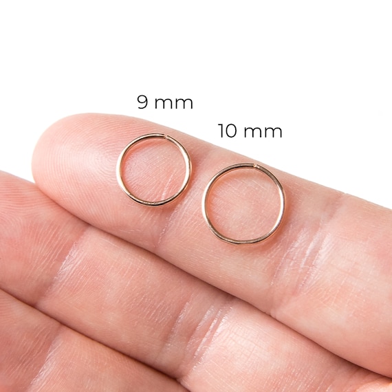 Discover 158+ 9mm rose gold hoop earrings latest