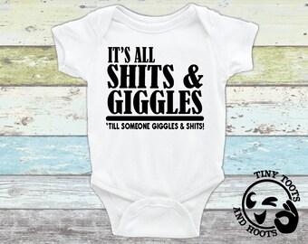EAT SLEEP SH*T REPEAT rude funny silly Baby Grow Romper Body Suit Gift unisex