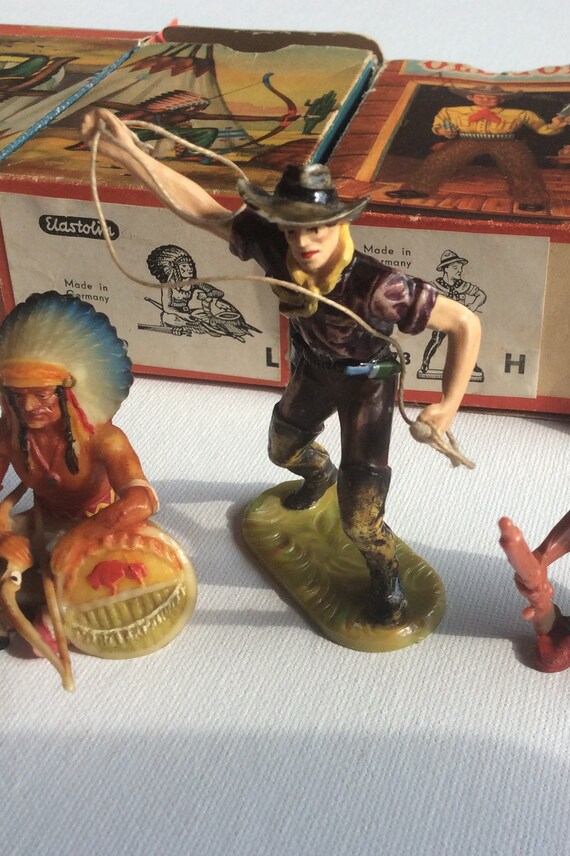 ELASTOLIN CAVALIER COWBOY LASSO SOLDAT FARWEST