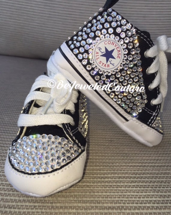 Swarovski crystal baby girl converse 