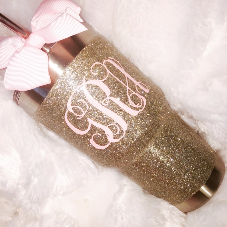 White Gold Glitter Tumbler Available in All Sizes 10 Oz Etsy