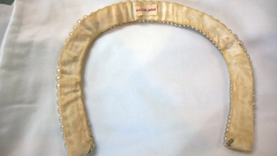 vintage faux pearl collar for sweater - image 2