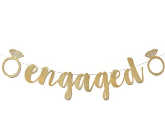 Engagement Party Decorations | Engaged Banner | Engagement Party Ideas | Engagement Party Decor | Engagement Party Sign | Engagement Banner