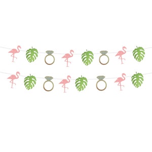 Tropical Bachelorette Party | Flamingo Bachelorette | Beach Bachelorette Banner | Final Flamingle | Tropical Bridal Shower Decor Ring Leaves