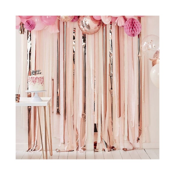 Bachelorette Party Backdrop | Rose Gold and Pink Bridal Shower Backdrop | Photobooth Backdrop | Photo Backdrop | Engagement Party Decoration