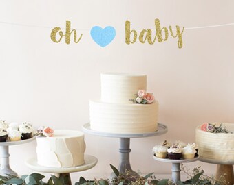 Baby Shower Decorations Boy Oh Boy Banner Baby Shower Etsy