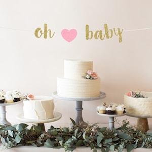 Girl Baby Shower Decorations Baby Shower Girl Banner Baby Sprinkle Decoration Baby Sprinkle Sign Oh Baby Banner Gender Reveal Pink