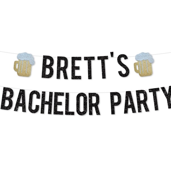 Bachelor Party Decorations | Bachelor Party Gifts | Bachelor Party Decor Sign | Custom Bachelor Party Favors Banner Beer Hats Shirts