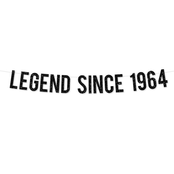 Legend Since 1964 Banner | 60th Birthday Decoration Men | 60th Men Birthday Party | Awesome Since Banner Beer 60 Birthday Aged to Perfection