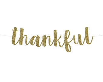 Thankful Banner | Thanksgiving Banner | Fall Decorations | Thanksgiving Sign | Fall Banner | Thankful Sign | |Thanksgiving Decorations