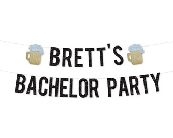 Bachelor Party Decorations | Bachelor Party Gifts | Bachelor Party Decor Sign | Custom Bachelor Party Favors Banner Beer Hats Shirts
