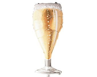 Champagne Glass Balloon: 39" Engagement Party Decor