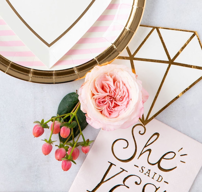 Bridal Shower Napkins Cocktail Napkins Diamond Napkins Etsy