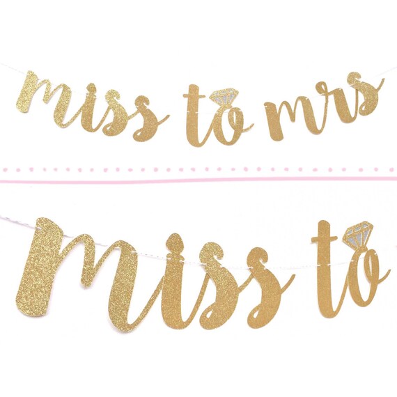 Miss to Mrs Banner Bridal Shower Banner Bridal Shower | Etsy