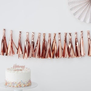 Rose Gold Tassel Garland DIY Kit: Bachelorette Party Decor